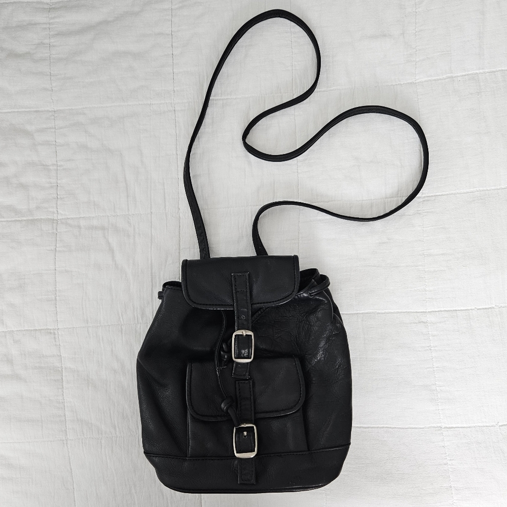 vintage leather grunge y2k goth whimsigoth indie urban retro mini backpack bag - Picture 7 of 7